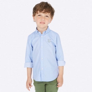 Рубашка для мальчика (с логотипом),Mayoral 