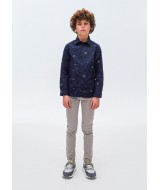 Рубашка для мальчика (синяя), Mayoral  7187-047
