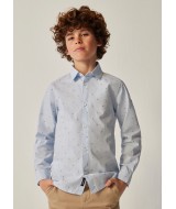 Рубашка для мальчика (голубая), Mayoral  7187-048