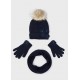 Комплект: Шапка +шарф+ перчатки для девочки, Mayoral 10597-014