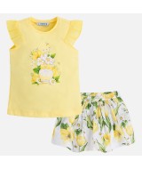 Комплект для девочки: юбка, футболка (цветы),Mayoral 3993-047