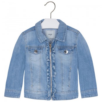 Куртка джинсовая для девочки (голубая),Mayoral  артикул 3436-021