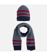 Комплект:Шапка+шарф для мальчика (бордовый-синий), Mayoral 10042-082