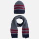 Комплект:Шапка+шарф для мальчика (бордовый-синий), Mayoral 10042-082